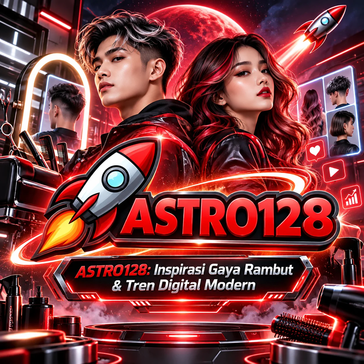 ASTRO128: Inspirasi Gaya Rambut & Tren Tren Digital Modern